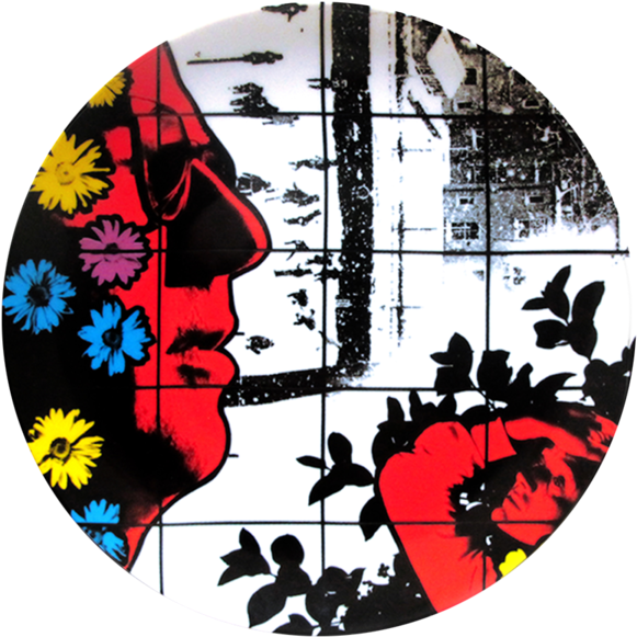 Gilbert George Winter Flowers Plate - Gilbert And George Plates (600x600), Png Download