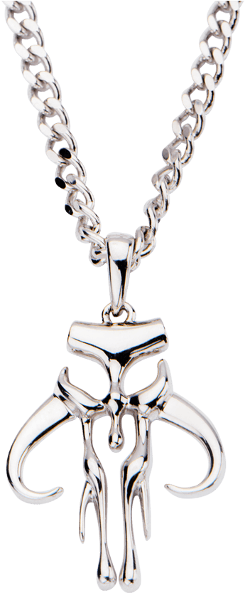Mens Sterling Silver Mandalorian Necklace - Locket (850x850), Png Download