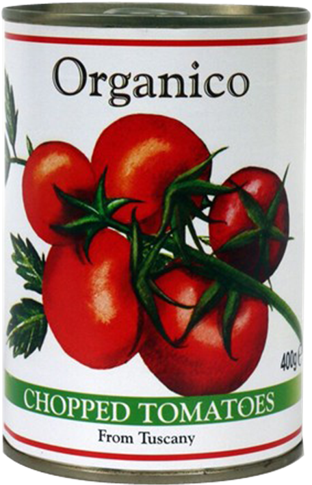 Organico Chopped Tomatoes From Tuscany 400g - Plum Tomato (490x751), Png Download