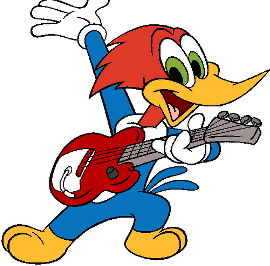 Best Cartoons Ever, Old Cartoons, Woody Woodpecker, - Woody Woodpecker Guitar (900x900), Png Download