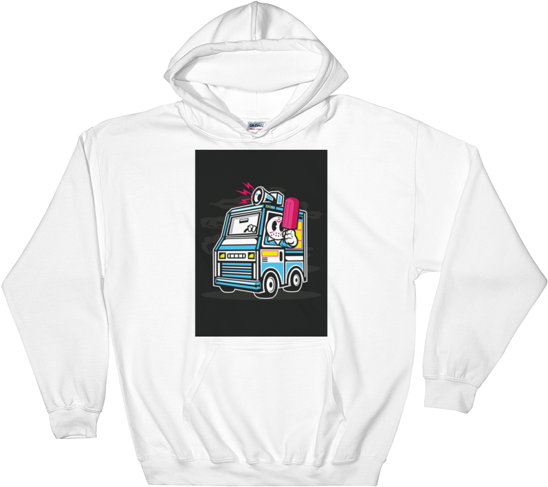 Ice Cream Truck - Hoodie (1000x1000), Png Download