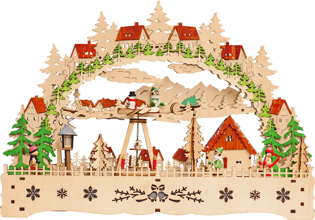 Christmas Candle Bridge 17 Led Ca - Illustration (1066x876), Png Download