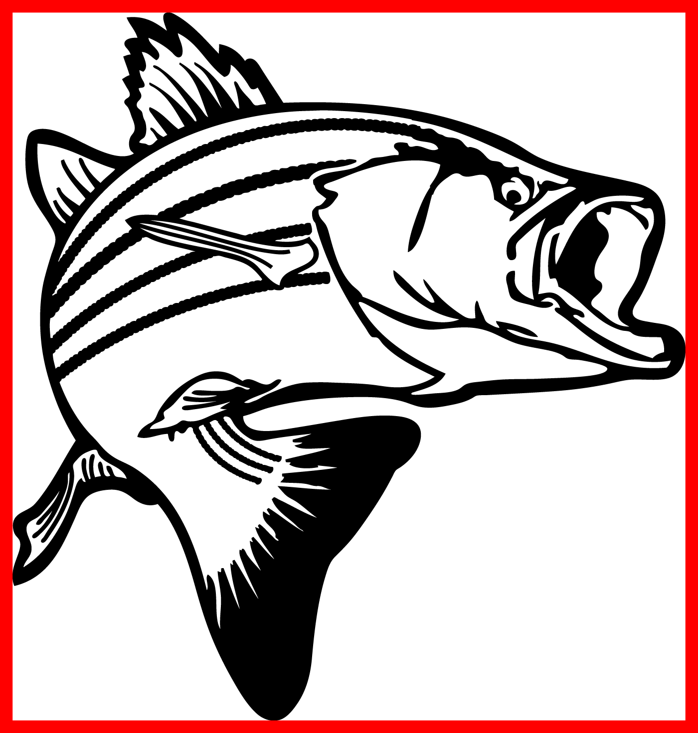 Caught Fish Jpg Free Techflourish Collections Inspiring - Striped Bass Clip Art (1400x1471), Png Download