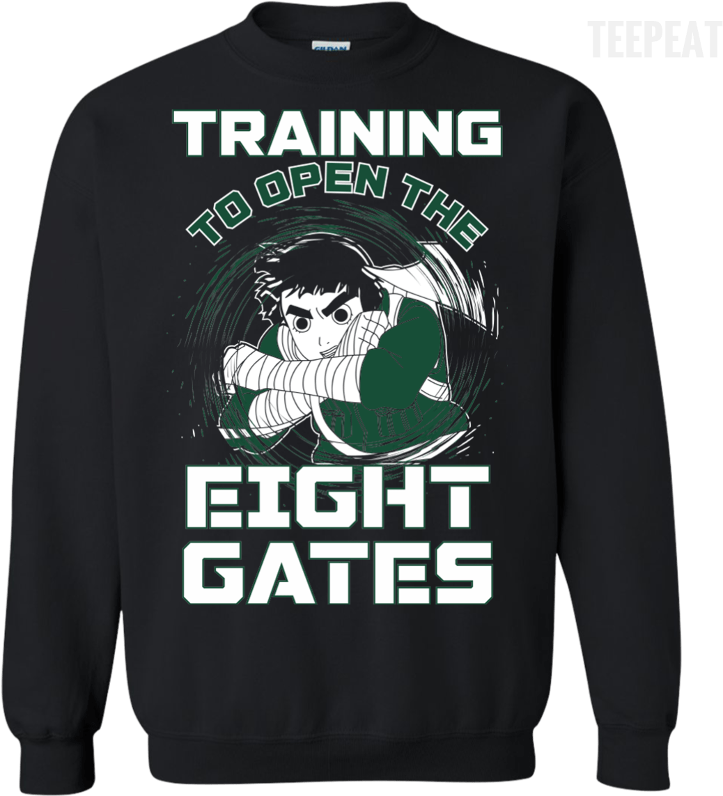 Rock Lee Training Eight Gates Tee Apparel Teepeat - Long-sleeved T-shirt (1155x1155), Png Download