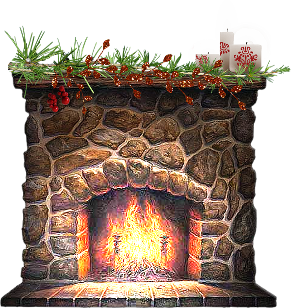 Tube Hiver, Noël - Hearth (600x635), Png Download