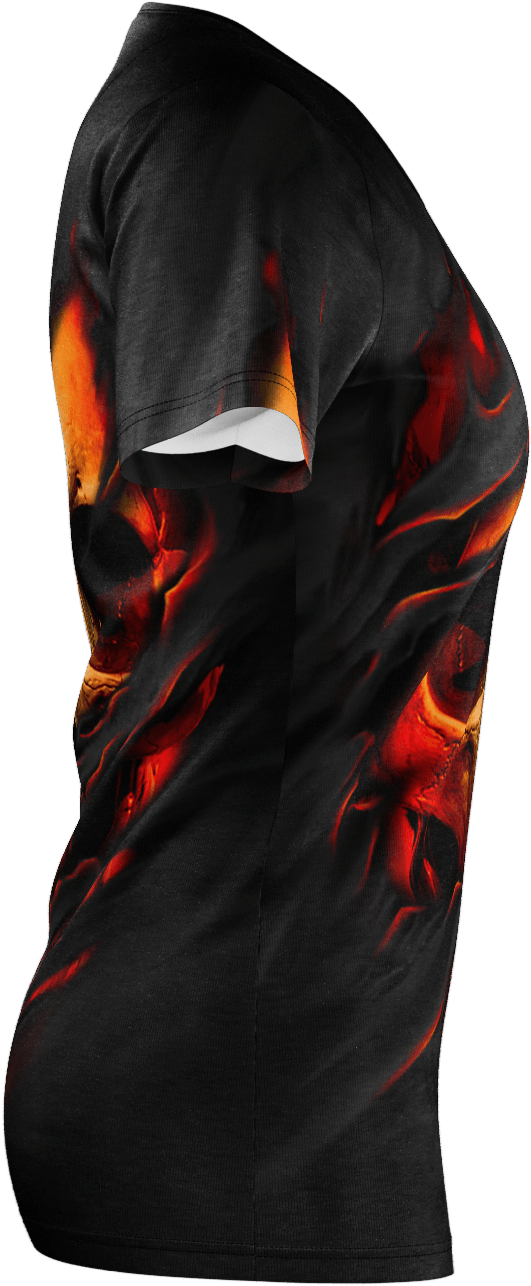 Ripped Face Skull Women's T-shirt - Hoodie (1600x1600), Png Download