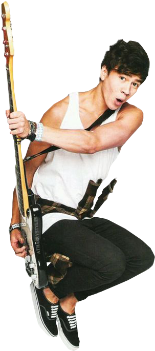 Hood - Calum Hood And His Bass (500x699), Png Download