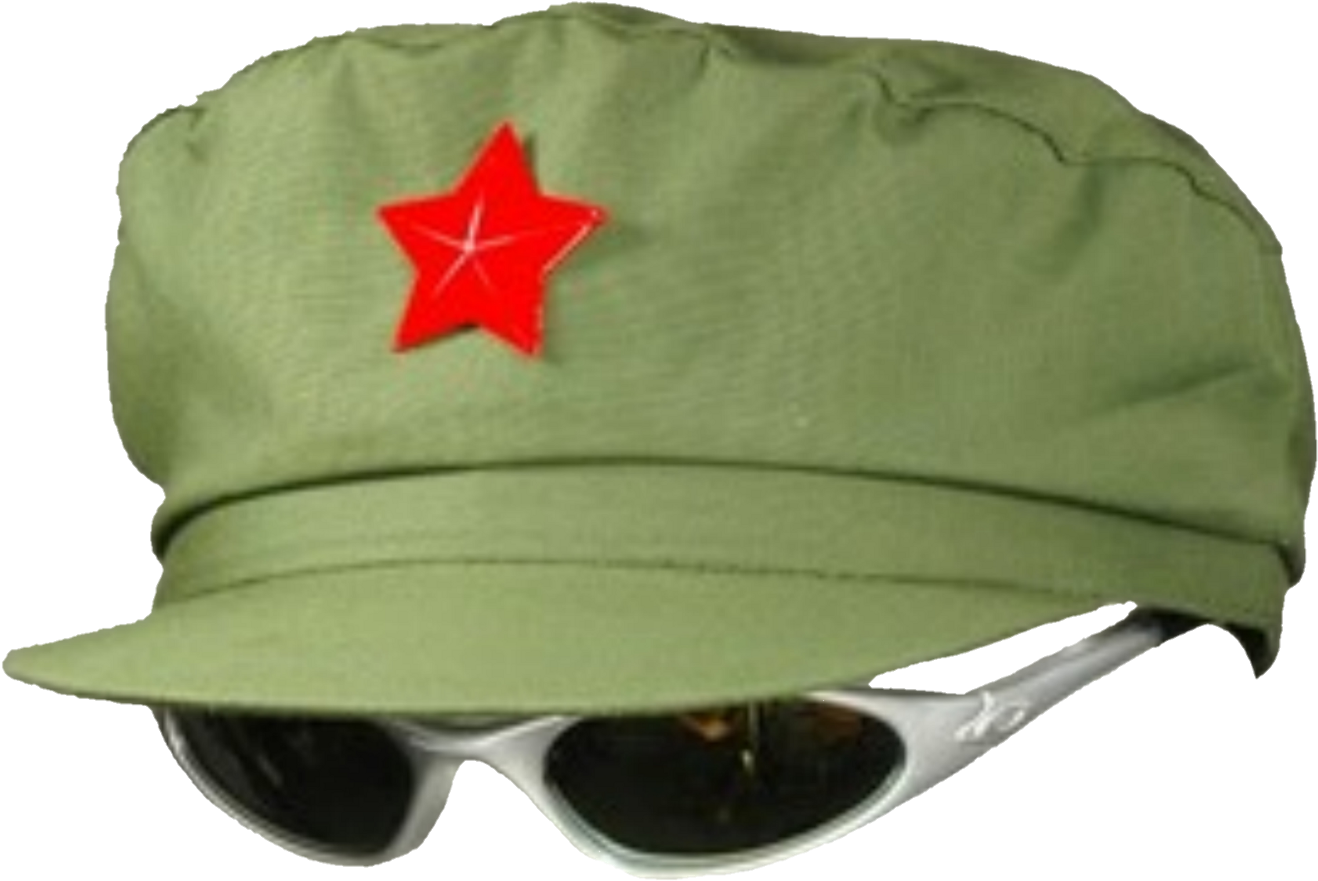Vintage Radicalleft Hat Sunglasses Mao Chinese Revoluti - Mao Cap (1365x1024), Png Download
