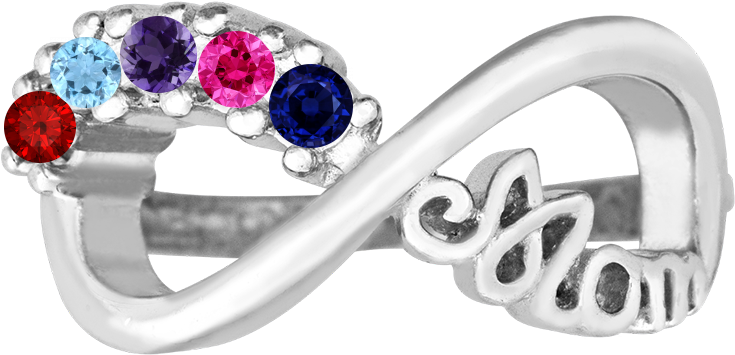 5 Stone Infinity - Pre-engagement Ring (768x785), Png Download