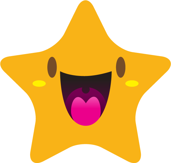 Cute Star - Cat Yawns (618x618), Png Download