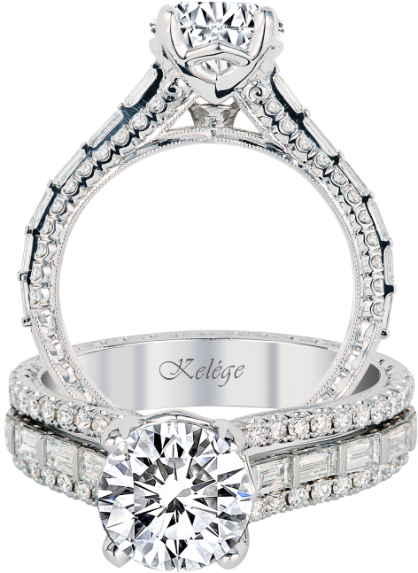 Kgr 1084 18k Gold Engagement Ring - Kgr 1023 (700x700), Png Download