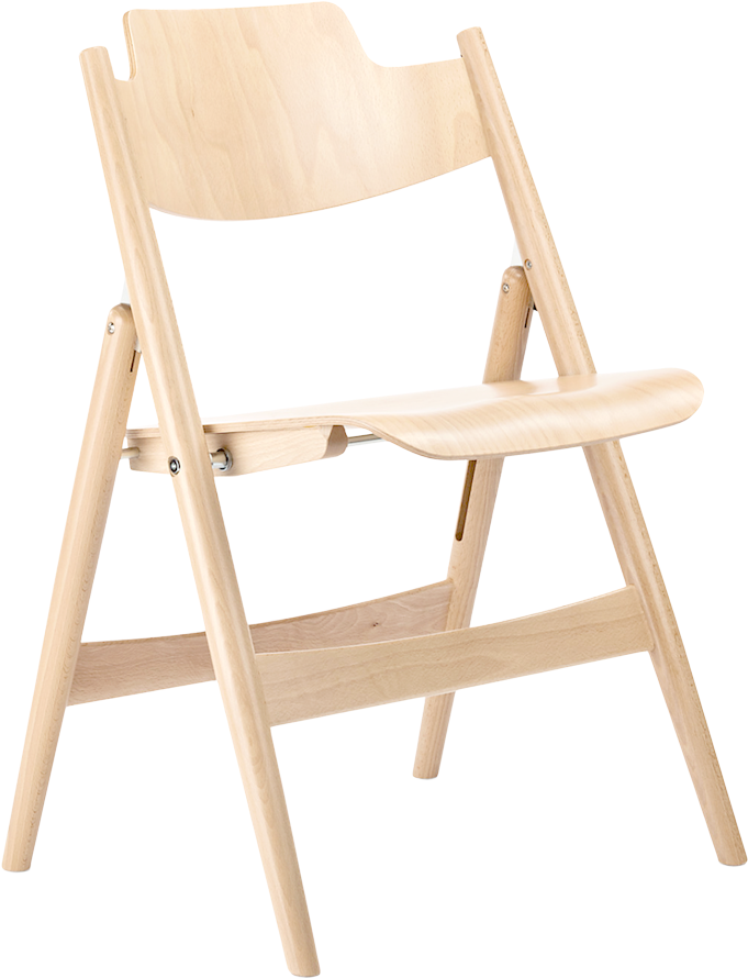 Se18 Folding Chair Natural - Folding Chair (900x900), Png Download