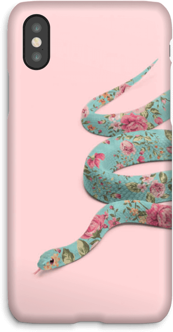 Floral Snake Case Iphone X - Pretty Snake (499x800), Png Download