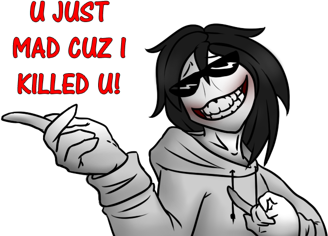 Name Jeff The Killer Age 1920 Idk Likes Knifes,death,blood - Cartoon (663x479), Png Download