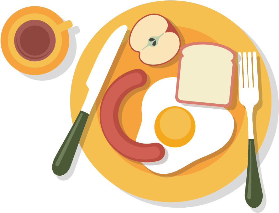 Breakfast Brunch Food Nutrition - Brunch Clipart Png (890x678), Png Download