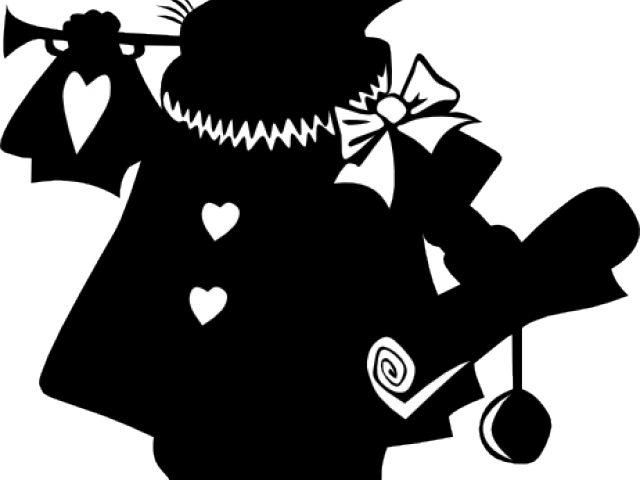 Silhouette Clipart Bunny - Alice In Wonderland Silhouette Png (640x480), Png Download