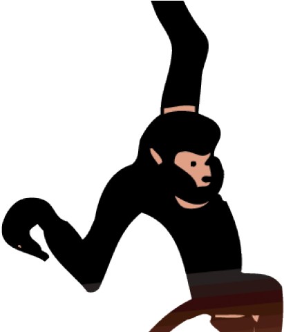 Spider Monkey Clipart Silhouette - Cartoon (640x480), Png Download