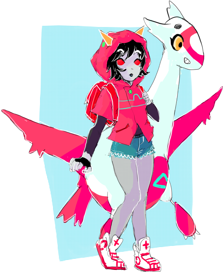 “tangarang's Pokemon Trainer Terezi Was Super Cute - Cartoon (800x1000), Png Download