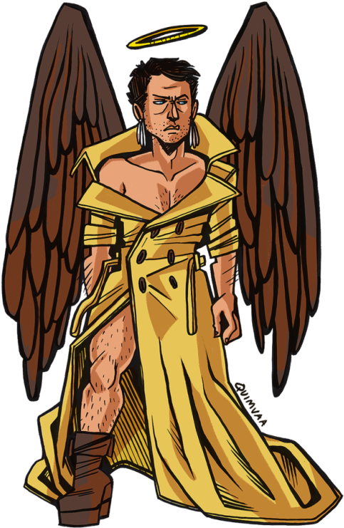 Fashion Cas Trenchcoat Castiel Supernatural Spn Crack - Illustration (500x745), Png Download