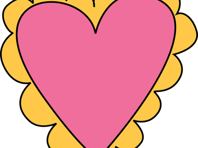 Yellow Heart Cliparts - Pink And Green Valentines (640x480), Png Download