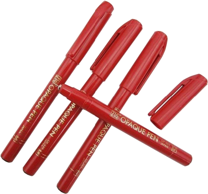 Zig Opaque Marker Ink Film Pen - Opaque Pens Screen Printing (673x625), Png Download