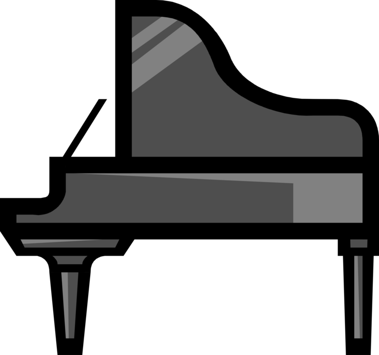 Vector Illustration Of Grand Piano Keyboard Musical (748x700), Png Download