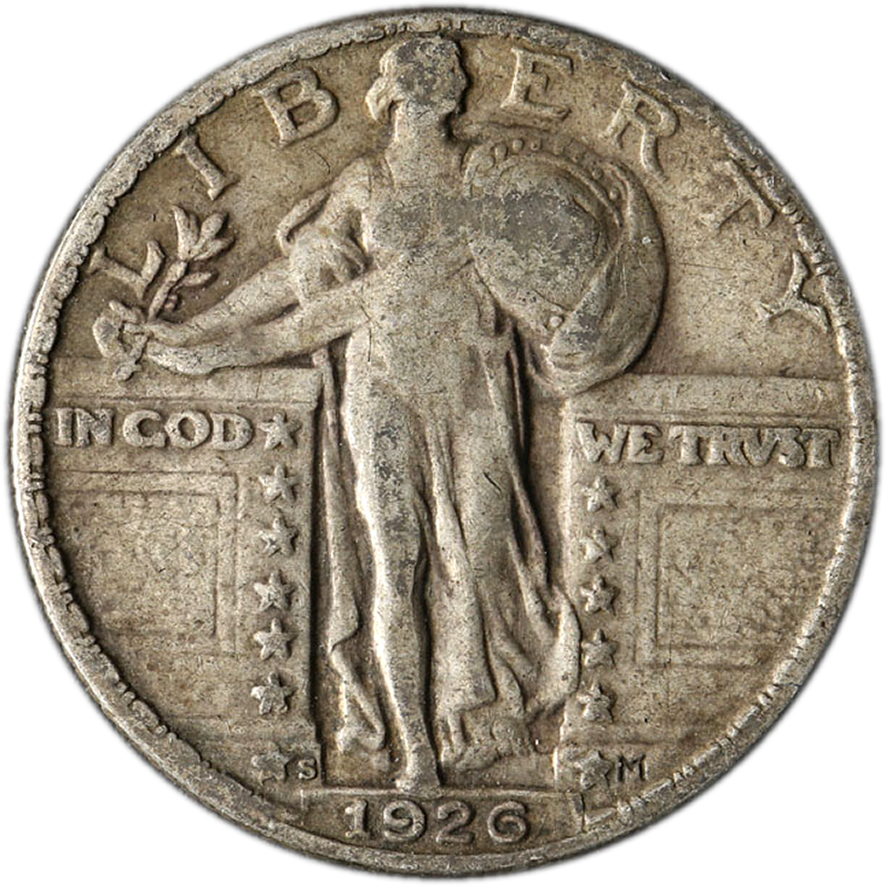 Details About 1926-s Standing Liberty Quarter Great - Tetradrachm (800x800), Png Download