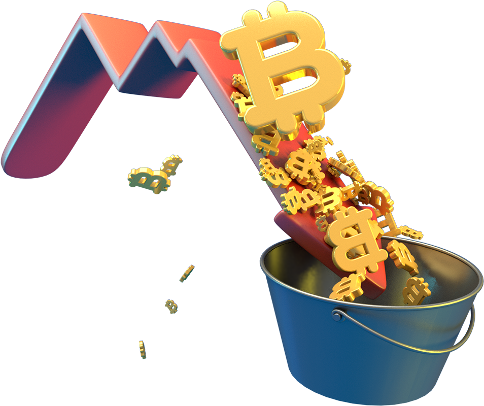 Bitcoin Fluctuation - Flowerpot (1400x800), Png Download