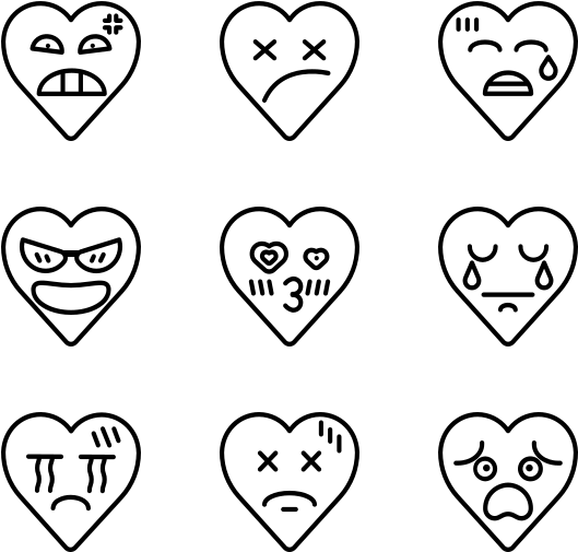 Heart Emoji - Phone Email Icon Png (600x564), Png Download