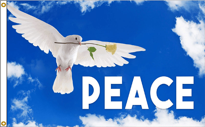 Peace Dove Flag - Peace Flag With Dove (800x800), Png Download