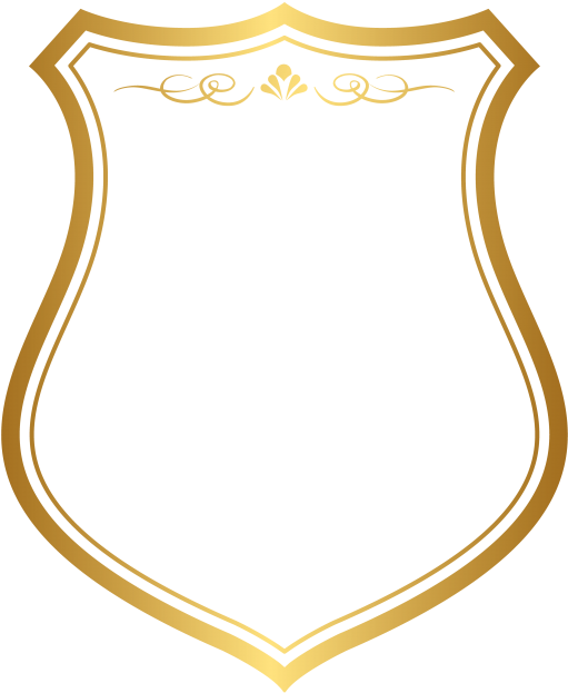 Download Hd Golden Frame Shield Transparent Png Image Nicepng Com