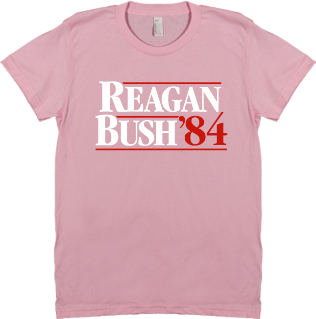 Reagan Bush '84 Shirt, Tee, T-shirt, Tshirt - Active Shirt (852x762), Png Download