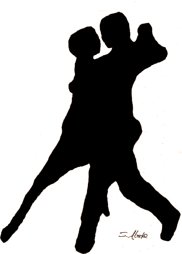 Southern Arizona Argentine Tango Arizona Tango Green - Argentine Tango Silhouette (582x811), Png Download