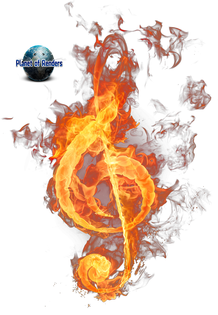 Nota Musical Em Chamas - Fire Music Symbols (693x1002), Png Download