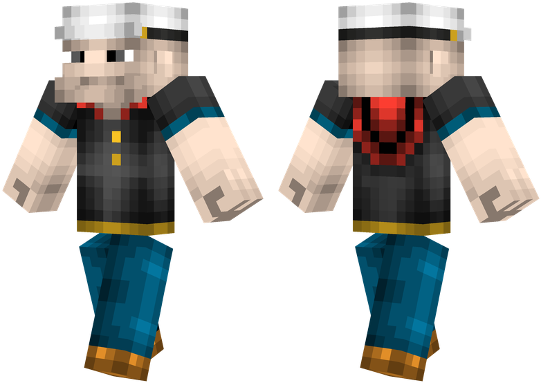 Popeye - Minecraft Bloody Face Skin (804x576), Png Download