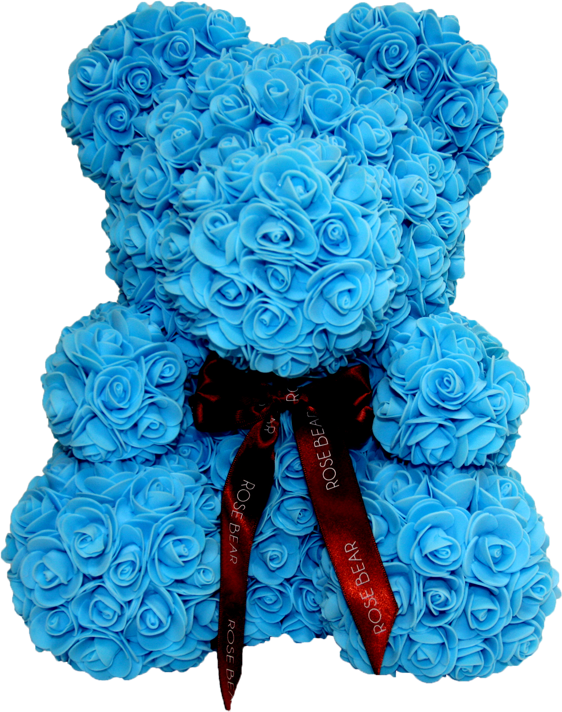 Blue Rose Bear - Rose Teddy Bear Blue (1600x1600), Png Download