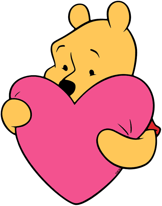 Winnie The Pooh Heart (540x687), Png Download