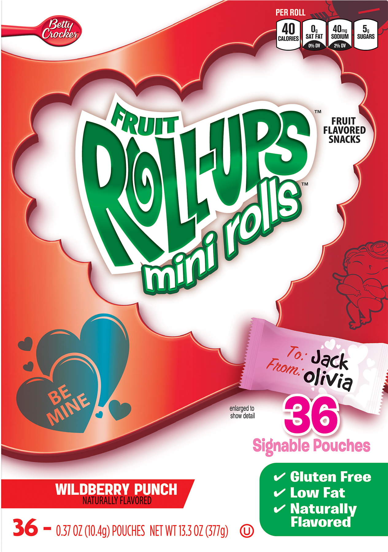 General Mills Betty Crocker Fruit Roll-ups Mini Rolls - Fruit Roll Ups Strawberry (1800x1800), Png Download