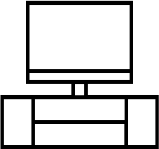 Tv And Broadband Icon - Line Art (750x490), Png Download