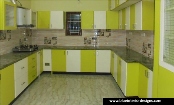 Green White Modular Installation - Kitchen (600x600), Png Download