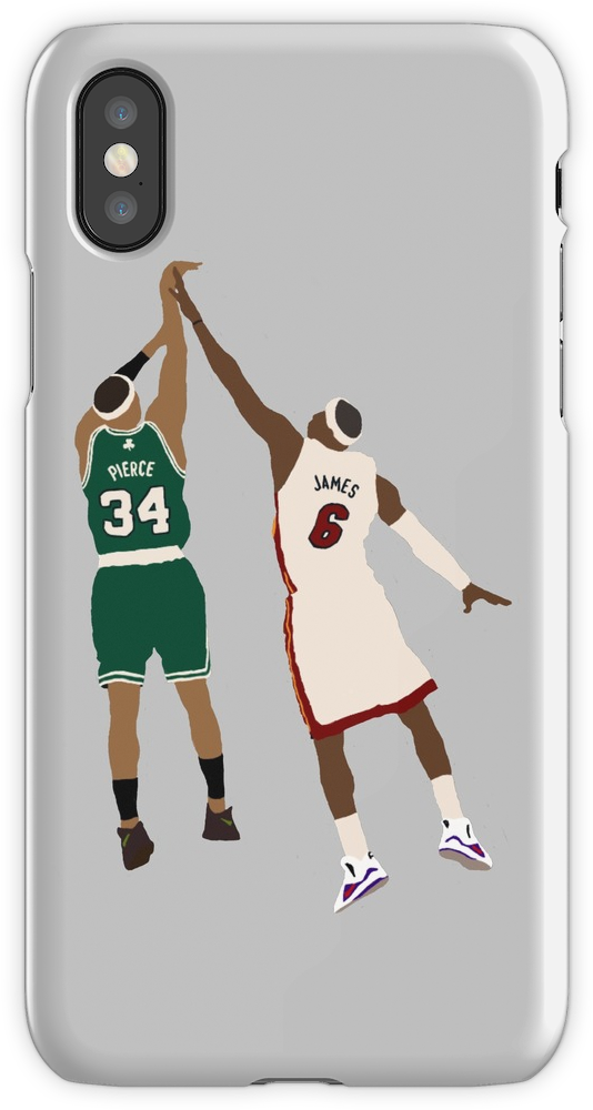Paul Pierce Clutch Shot Over Lebron Iphone X Snap Case - Full House Phone Case (750x1000), Png Download