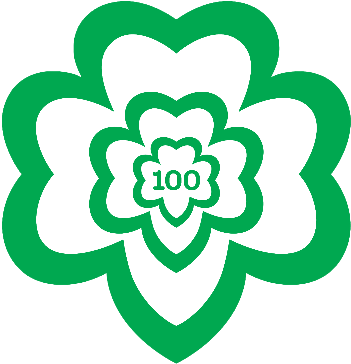 Daisy Girl Scout Logo Clip Art - 100 Years Of Girl Scouts (1614x1629), Png Download