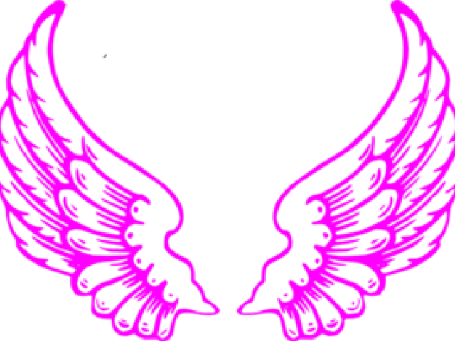 Victoria Secret Pink Logo Png - Angel Wings Side View Drawing (640x480), Png Download
