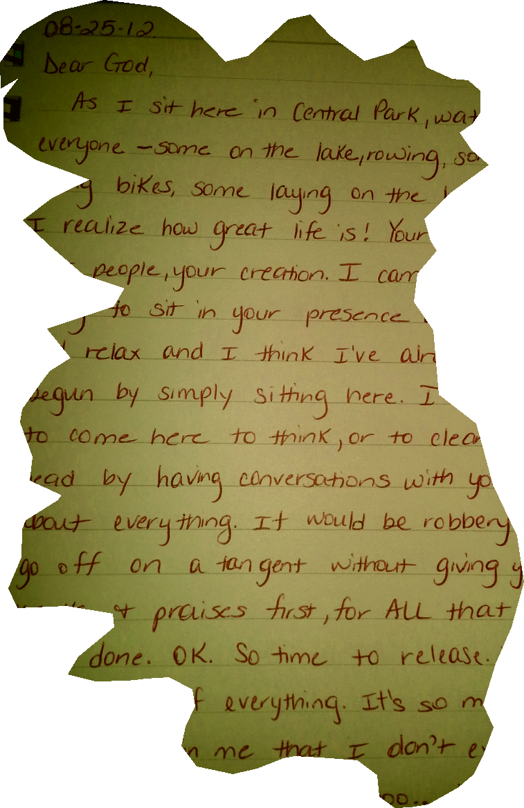 Ripped From My Prayer Journal - Paper (757x1168), Png Download