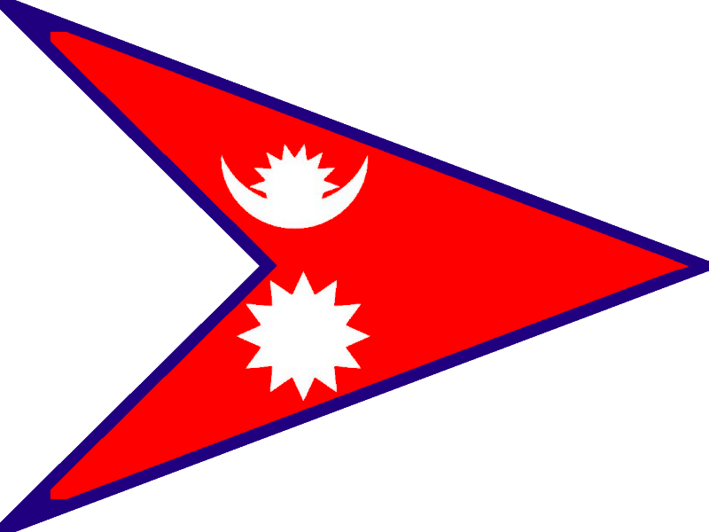 Redesignsquadrilateral Flag Of Nepal - Nepal Flag And Map (800x600), Png Download