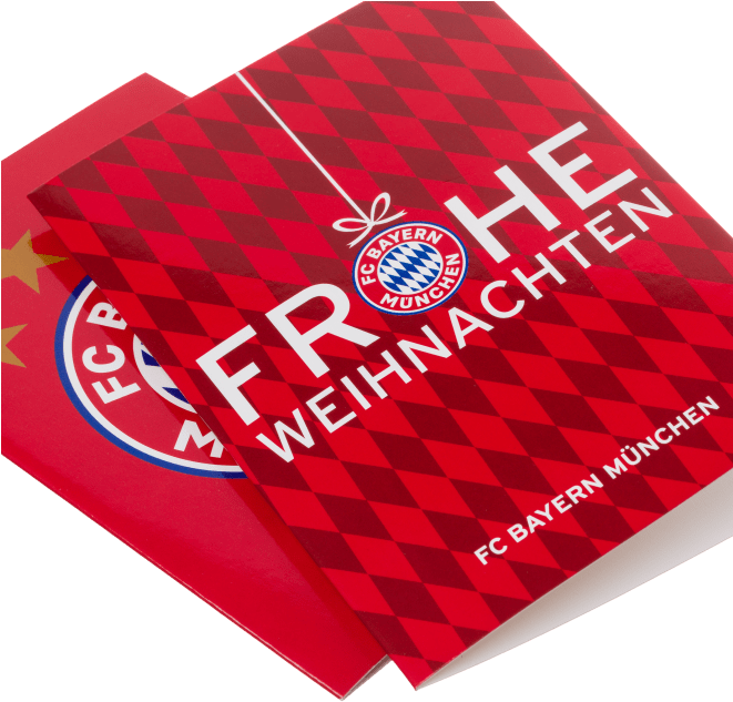 Card-set Merry Christmas/logo - Fc Bayern Munich (660x660), Png Download