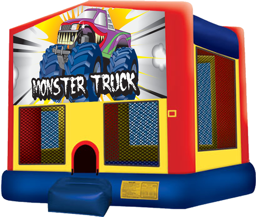 Monster Truck Bounce House Rental In Austin Texas By - Pj Mask Bounce House (864x792), Png Download
