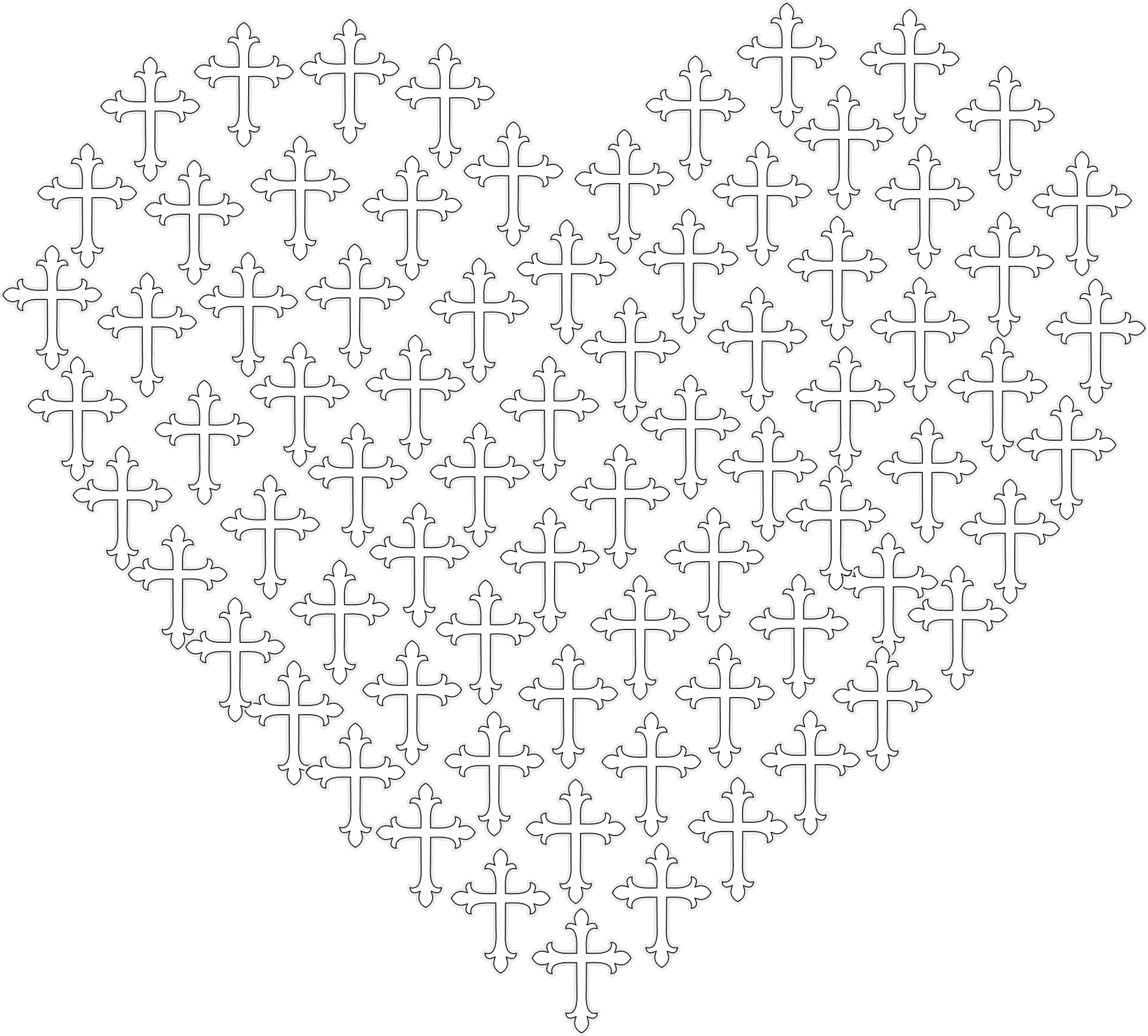This Free Icons Png Design Of Love Heart Crosses No (2290x2066), Png Download