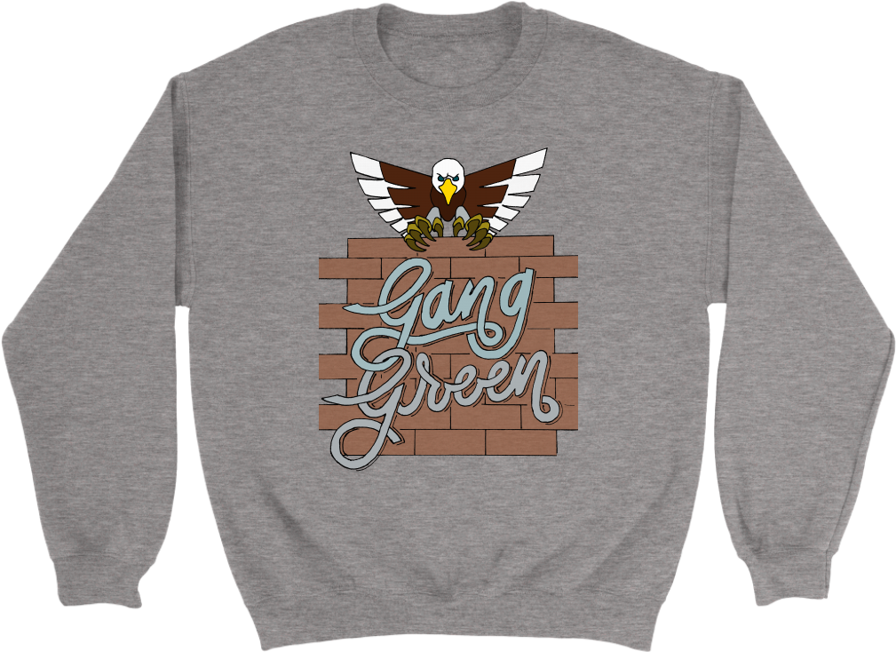 Gang Green Wall Crewneck Sweatshirt Philadelphia - Crew Neck (1024x1024), Png Download