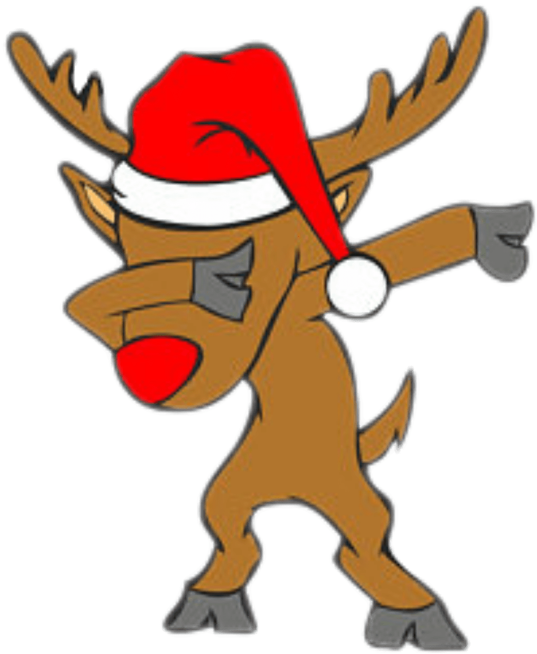 Ftestickers Reindeer Rudolph Dab Dance Christmas Dania - Dabbing Reindeer Clipart (1232x1600), Png Download